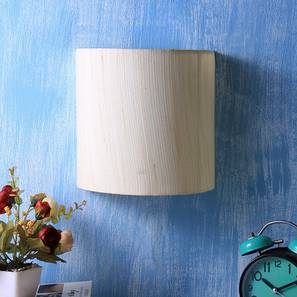 Wall Lights Collections Design Erlene Off White Fabric Wall Light (Off White)