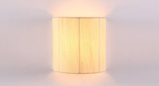 Erlene Off White Fabric Wall Light (Off White) by Urban Ladder - Front View Design 1 - 609528