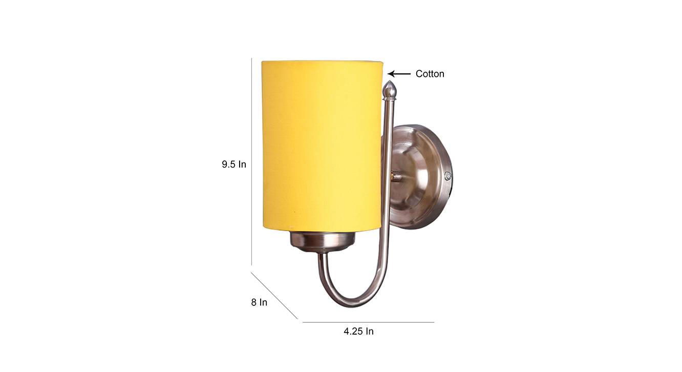 Everitt Yellow Fabric Wall Light Urban Ladder