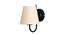 Janine Off White Fabric Wall Light (Off White) by Urban Ladder - Design 1 Side View - 609550