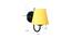 Renfred Yellow Fabric Wall Light (Yellow) by Urban Ladder - Design 1 Dimension - 609589