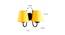 Cheslea Yellow Fabric Wall Light (Yellow) by Urban Ladder - Design 1 Dimension - 609596