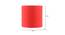 Rayce Red Fabric Wall Light (Red) by Urban Ladder - Design 1 Dimension - 609609