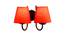 Edwena Orange Fabric Wall Light (Orange) by Urban Ladder - Front View Design 1 - 609621