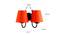Edwena Orange Fabric Wall Light (Orange) by Urban Ladder - Design 1 Dimension - 609642