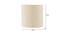 Erlene Off White Fabric Wall Light (Off White) by Urban Ladder - Design 1 Dimension - 609654