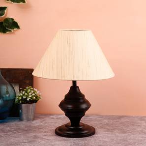 Vicente Off White Fabric Shade Table Lamp with Black Iron Base-image-33