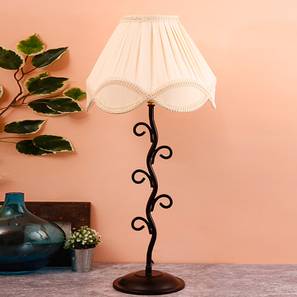 Brecken Off White Fabric Shade Table Lamp with Black Iron Base-image-41
