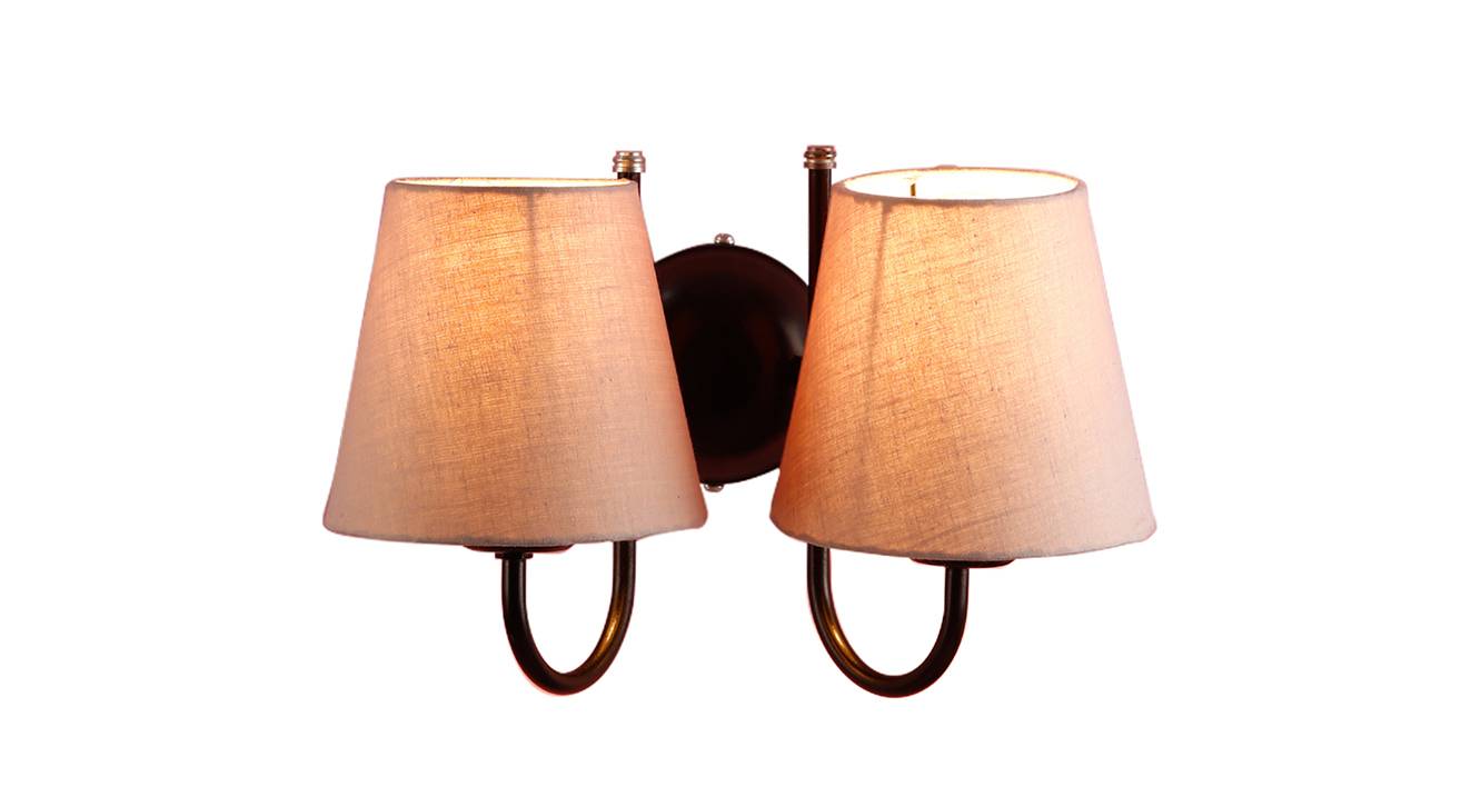 Lando Grey Fabric Wall Light Urban Ladder