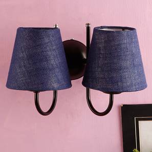 Shawndelle Blue Natural Fiber Wall Light-image-1