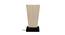 Clay Off White Fabric Shade Table Lamp with Black  Iron  Base (Off White) by Urban Ladder - Front View Design 1 - 609778