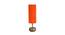 Maryse Orange Fabric Shade Table Lamp with Natural  Wooden Base (Orange) by Urban Ladder - Front View Design 1 - 609815