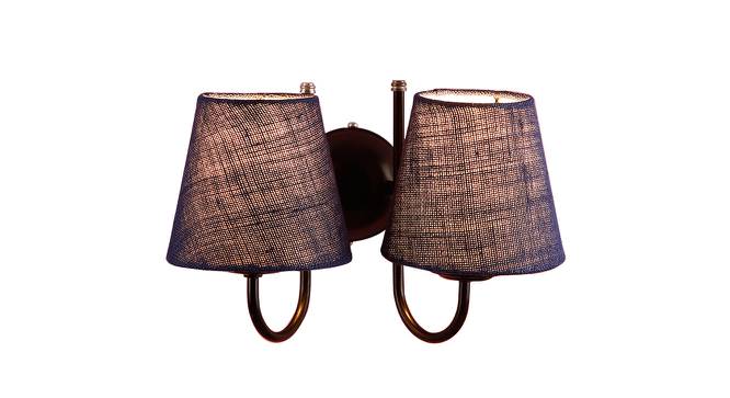 Shawndelle Blue Natural Fiber Wall Light (Blue) by Urban Ladder - Front View Design 1 - 609826