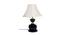 Aron Off White Fabric Shade Table Lamp with Black  Iron  Base (Off White) by Urban Ladder - Design 1 Side View - 609839