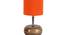 Maryse Orange Fabric Shade Table Lamp with Natural  Wooden Base (Orange) by Urban Ladder - Design 1 Side View - 609876