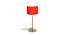Damir Orange Fabric Shade Table Lamp with Steel  Steel  Base (Orange) by Urban Ladder - Front View Design 1 - 609888