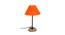 Wes Orange Fabric Shade Table Lamp with Natural  Wood & Iron  Base (Orange) by Urban Ladder - Front View Design 1 - 609891