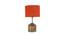 Grace Orange Natural Fiber Shade Table Lamp with Natural  Wooden Base (Orange) by Urban Ladder - Front View Design 1 - 609907