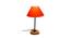 Wes Orange Fabric Shade Table Lamp with Natural  Wood & Iron  Base (Orange) by Urban Ladder - Design 1 Side View - 609922