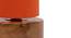Flint Orange Fabric Shade Table Lamp with Natural  Wooden Base (Orange) by Urban Ladder - Design 1 Side View - 609931