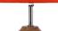 Jean Orange Fabric Shade Table Lamp with Natural  Wooden Base (Orange) by Urban Ladder - Design 1 Side View - 609954