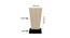 Clay Off White Fabric Shade Table Lamp with Black  Iron  Base (Off White) by Urban Ladder - Design 1 Dimension - 609956