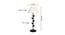 Enoch Off White Fabric Shade Table Lamp with Black  Iron  Base (Off White) by Urban Ladder - Design 1 Dimension - 609967