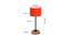 Vance Orange Fabric Shade Table Lamp with Natural  Wood & Iron  Base (Orange) by Urban Ladder - Design 1 Dimension - 609996