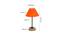 Wes Orange Fabric Shade Table Lamp with Natural  Wood & Iron  Base (Orange) by Urban Ladder - Design 1 Dimension - 609997