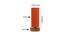 Flint Orange Fabric Shade Table Lamp with Natural  Wooden Base (Orange) by Urban Ladder - Design 1 Dimension - 610009
