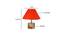 Arundhati Orange Fabric Shade Table Lamp with Natural  Wooden Base (Orange) by Urban Ladder - Design 1 Dimension - 610020
