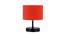 Willa Orange Fabric Shade Table Lamp with Black  Iron  Base (Orange) by Urban Ladder - Front View Design 1 - 610047