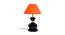 Reese Orange Fabric Shade Table Lamp with Black  Iron  Base (Orange) by Urban Ladder - Design 1 Side View - 610067