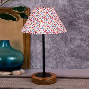 Enzo Multicolor Fabric Shade Table Lamp with Natural Wood & Iron Base-image-46