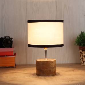 Ewald Multicolor Fabric Shade Table Lamp with Natural Wooden Base-image-38