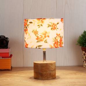 Beach Multicolor Fabric Shade Table Lamp with Natural Wooden Base-image-15