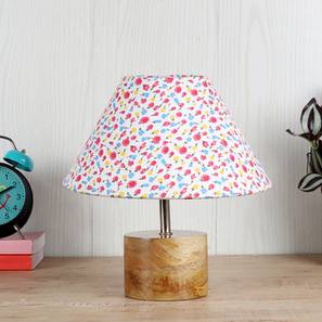 Claire Multicolor Fabric Shade Table Lamp with Natural Wooden Base-image-32