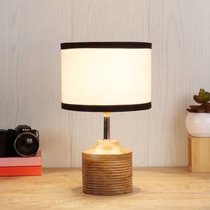 Edna Multicolor Fabric Shade Table Lamp with Natural Wooden Base-image-44