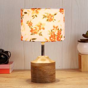 Erica Multicolor Fabric Shade Table Lamp with Natural Wooden Base-image-43