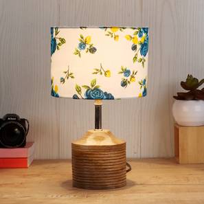 Eudora Multicolor Fabric Shade Table Lamp with Natural Wooden Base-image-30