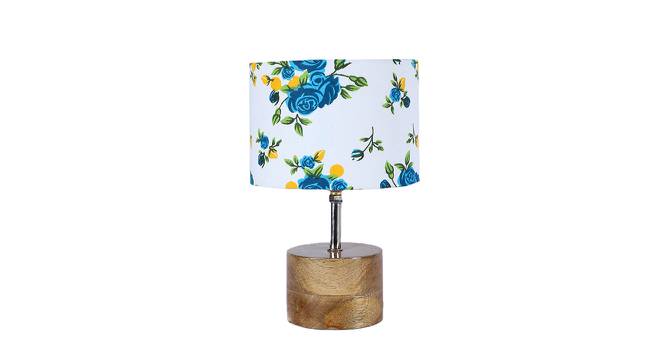 Boswell Multicolor Fabric Shade Table Lamp with Natural  Wooden Base (Multicolor) by Urban Ladder - Front View Design 1 - 610200