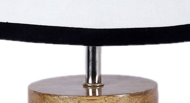 Betty Multicolor Fabric Shade Table Lamp with Natural  Wooden Base (Multicolor) by Urban Ladder - Front View Design 1 - 610203
