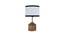 Edna Multicolor Fabric Shade Table Lamp with Natural  Wooden Base (Multicolor) by Urban Ladder - Front View Design 1 - 610214