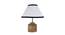 Joan Multicolor Fabric Shade Table Lamp with Natural  Wooden Base (Multicolor) by Urban Ladder - Front View Design 1 - 610224