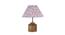 Laura Multicolor Fabric Shade Table Lamp with Natural  Wooden Base (Multicolor) by Urban Ladder - Front View Design 1 - 610228