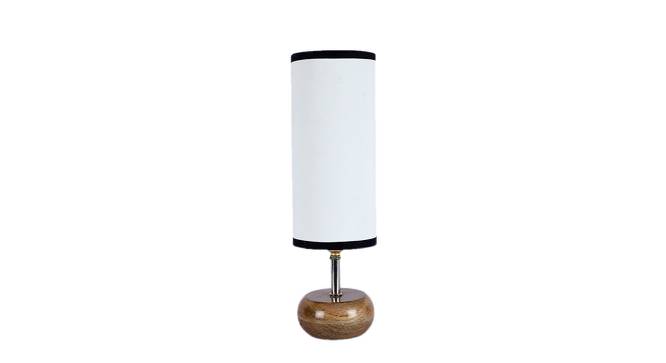 Nadine Multicolor Fabric Shade Table Lamp with Natural  Wooden Base (Multicolor) by Urban Ladder - Front View Design 1 - 610230