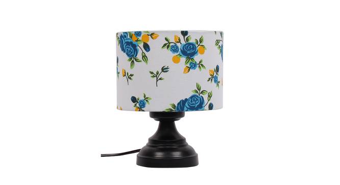 Edmond Multicolor Fabric Shade Table Lamp with Black  Iron  Base (Multicolor) by Urban Ladder - Front View Design 1 - 610244