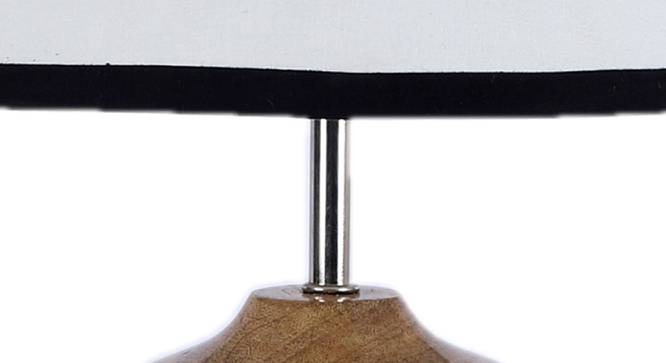 Joan Multicolor Fabric Shade Table Lamp with Natural  Wooden Base (Multicolor) by Urban Ladder - Design 1 Side View - 610264