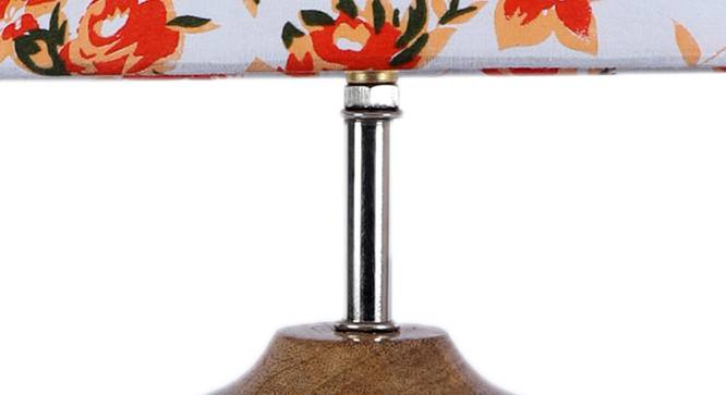 Katherine Multicolor Fabric Shade Table Lamp with Natural  Wooden Base (Multicolor) by Urban Ladder - Design 1 Side View - 610267