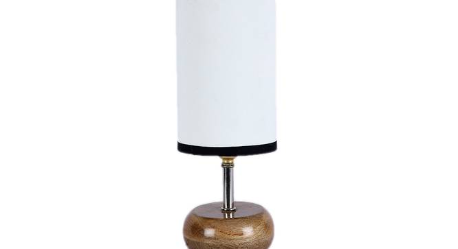 Nadine Multicolor Fabric Shade Table Lamp with Natural  Wooden Base (Multicolor) by Urban Ladder - Design 1 Side View - 610271